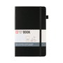 Sakura Carnet à couverture rigide quadrillé Noir